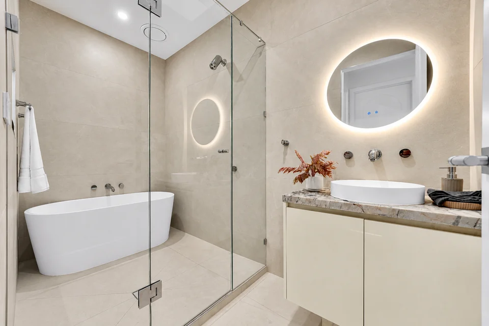 Everyday, elevated — bathrooms photograph from the supplied Stunning Build collection