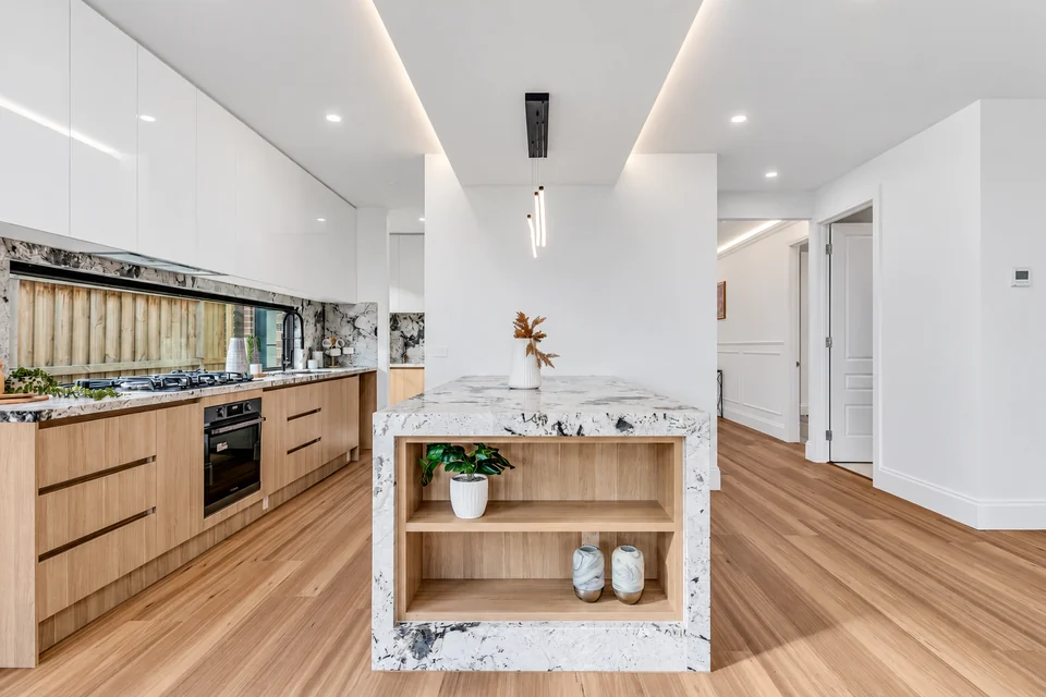 Natural materials. Refined living. — kitchens photograph from the supplied Stunning Build collection