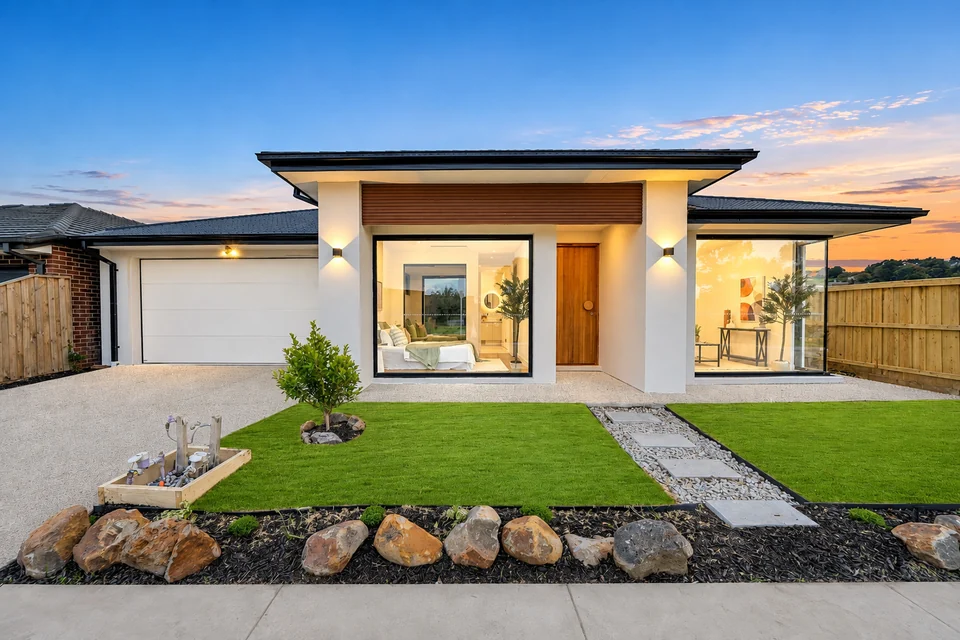 Home, beautifully framed — exteriors photograph from the supplied Stunning Build collection